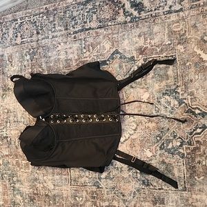 Lace and satin corset